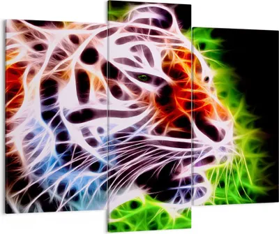 Produktbild von Bild auf Leinwand - Leinwandbild - Afrika aggression tiere tiger - 130x100cm - Wand Bild - Wanddeko - Leinwanddruck - Bilder - Kunstdruck - Leinwand bilder - Wandkunst - CB130x100-2293