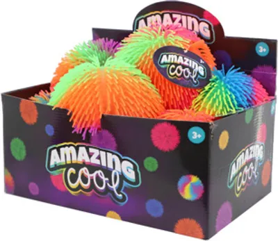 Produktbild von Erstaunlich cooler Pufferball 20 cm Regenbogen sortiert | 6 Stück