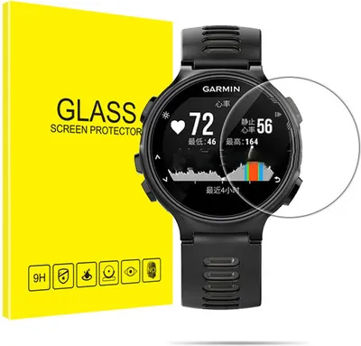 Produktbild von INF Displayschutz aus gehärtetem Glas für Smartwatch, 2er-Pack Garmin Forerunner 735