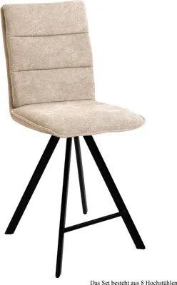 Produktbild von Thekenstuhl (8er-Set) Deliane 47x109x60 Schwarz/Natur
