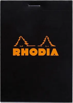 Produktbild von Rhodia 10x Block geheftet 8,5x12cm 80 Blätter kariert 80g - Schwarz 122009C