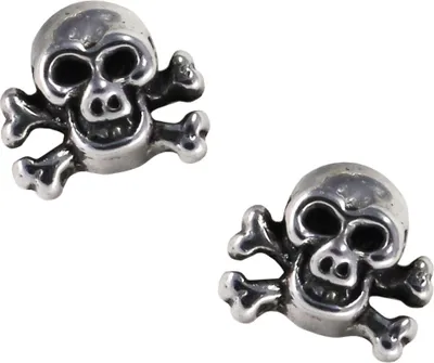 Produktbild von Chirurgenstahl Ohrstecker mit Totenkopf
