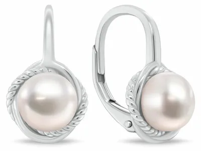 Immagine prodotto di Orecchini pendenti in argento con perle d'acqua EA1249W