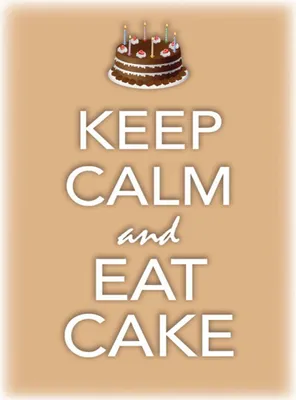 Produktbild von vianmo Holzschild 40x30 cm Keep Calm and eat cake