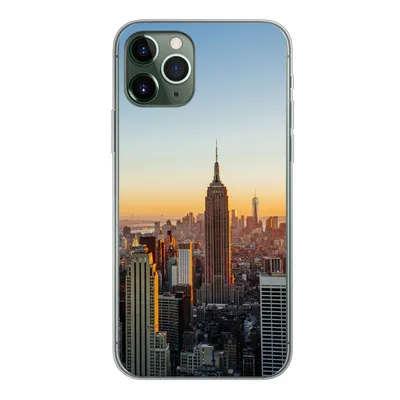 Produktbild von MuchoWow® Handyhülle Schutzhülle Hülle für iPhone 11 Pro New York - Skyline - Sonnenuntergang Silikon Softcase Handy Hülle - Handy