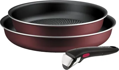 Imagen del producto de TEFAL L7248553: Juego de sartenes en color burdeos y