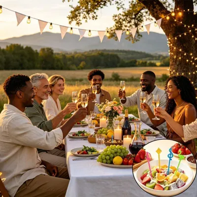 Productafbeelding van Cocktailspitten - Fruitspitten Kleurrijke fruitspitten 200 stuks Party-tandstokers - Proefspitspitten voor kindersnacks - Barbecue - Feest