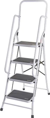 Produktbild von Sicherheitsleiter - Leichte Trittleiter mit 4 Stufen für 96 cm höheren Stand