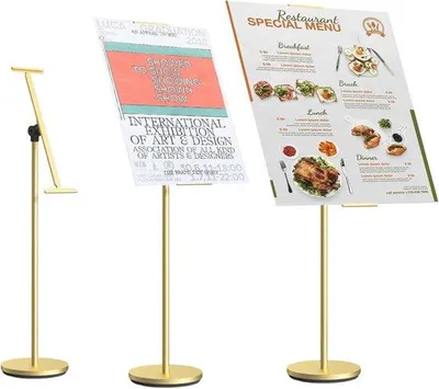 Obrázek produktu pro Venkovní stojanová cedule s nastavitelnou výškou, zlatá, 1 ks