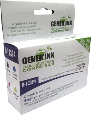Obrázek produktu pro Inkoustov kazeta GENERIK LC123/121/125 BROTHER, (BK-C-M-Y)