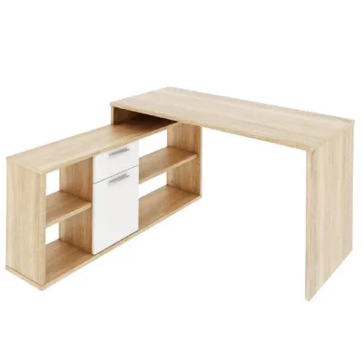 Obrázok produktu pre MOB, Rohový PC stolík - Norrix MT959 (dub sonoma + biela)