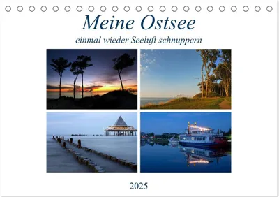 Produktbild von Meine Ostsee - einmal wieder Seeluft schnuppern (Tischkalender 2025 DIN A5 quer), CALVENDO Monatskalender