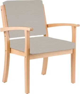 Produktbild von Stuhl für Schwergewichtige mit Armlehnen bis 250kg Alexander XXL Adipositas Schwerlaststuhl CleanKunstleder Silvertex Macadamia