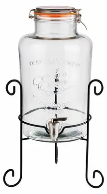 Produktbild von APS 10409 Getränkespender OLD FASHIONED, Gestell aus Metall, Behälter aus Glas, 7 Liter, Ø 27 cm, Höhe 50,5 cm