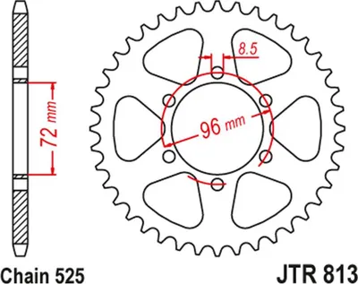 Obrázek produktu pro Ozubené kolo JT JTR813,40