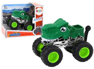 Obrázok produktu pre Dinosaur Terénne auto Veľké gumové kolesá Zelené