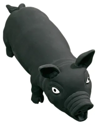 Produktbild von Karlie Hundespielzeug Schwein Latex schwarz 33 x 9 x 13 cm