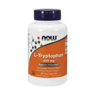 Produktbild von Now Foods L-Tryptophan 500mg (60) Standard - Aminosäuren - Aminosäure-Mix