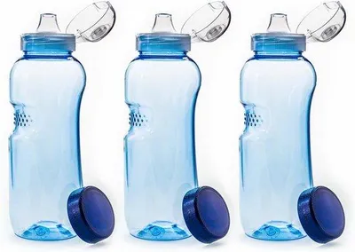 Productafbeelding van Drinkfles Tritan/BPA 0,5 L - Set van 3 met Klapdeksel