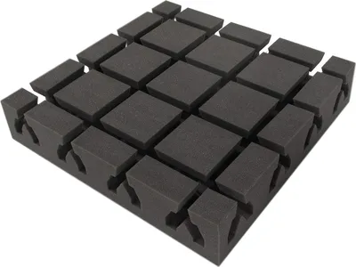 Obrázok produktu pre Akustikpur Acoustic Foam High End () Absorber SELF ADHESIVE - zvukovoizolačné rohože pre účinnú akustickú izoláciu, cca 40 cm x 40 cm x 8 cm ..