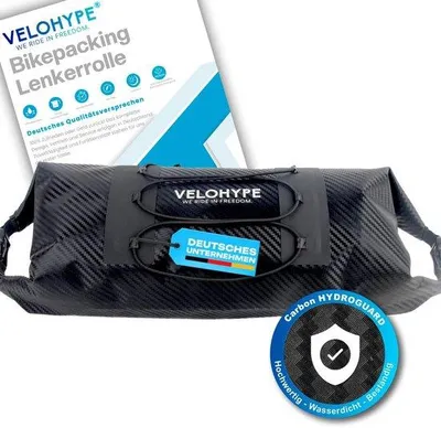 Immagine prodotto di Borsa da bici impermeabile da 10 litri in carbonio per bici gravel o da corsa