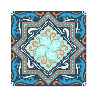 Produktbild von MuchoWow® Mauspad Mousepad Formen - Blau - Muster 30x30 cm - Mousepads - Maus Mat - Pad - Mausunterlage - Gaming