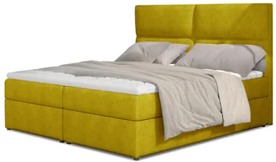 Obrázek produktu pro Kontinentální postel s úložným prostorem 180x200 ARLUNE - žlutá