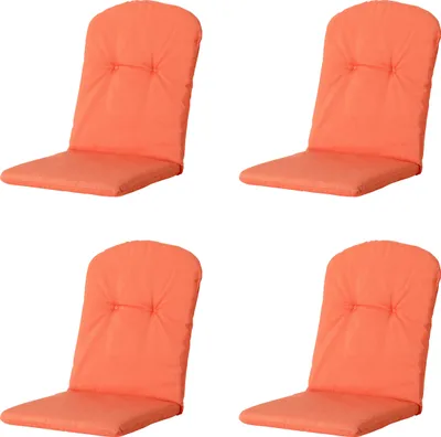 Produktbild von Madison - Schalenstuhlkissen Hohe Rückenlehne Panama Flammenorange - Ca. 96x45 cm - 4er-Set