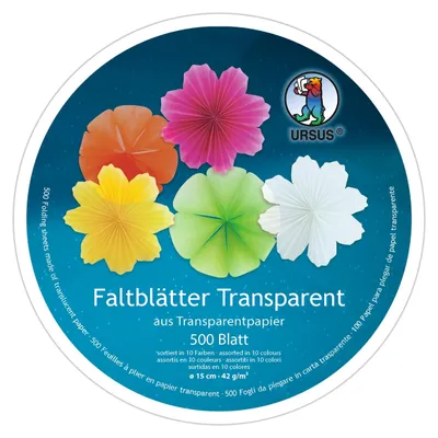 Produktbild von URSUS Faltblätter Transparentpapier rund 500 Blatt 42 g/m² Ø15cm