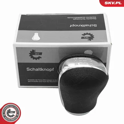 Image de Pommeau de levier de vitesses ESEN SKV à 5 rapports, noir/argent, en cuir synthétique et plastique, pour NISSAN X-TRAIL (T30), NP300 Navara Pickup (D40) et PRIMERA