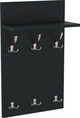 Obrázek produktu pro AKKE Schwarz Šatní panel MIDI - CHROM háčky ŠxV: 50x90 cm