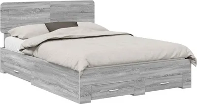 Immagine prodotto di Struttura del letto con testiera Grigio Sonoma 150 x 200 cm