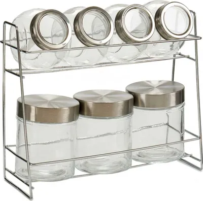 Zdjęcie produktu dla Organizer do przypraw, słoiki na stelażu