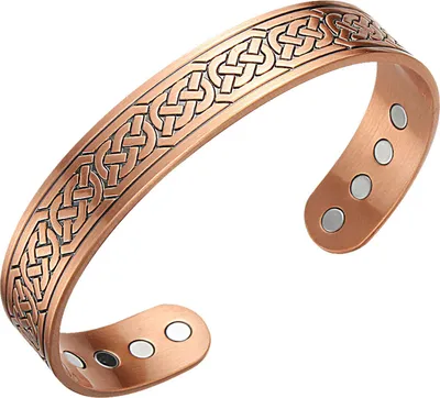 Produktbild von Magnetarmband für Herren, Öffnung verstellbar, Umfang positive Energie, Retro-Gravur, Kupfer, leicht, täglicher Handgelenkschmuck