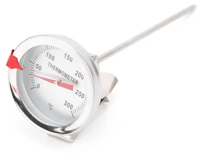 Frittierthermometer, Edelstahl, 30 cm Sonde, 50–300 °C
