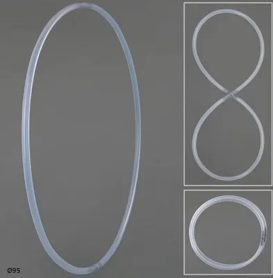 Produktbild von Faltbarer Hula Hoop Rohling, PP (Polypropylen) 19mm, Transparent, Ø95cm
