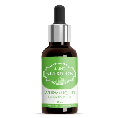 Produktbild von Saint Nutrition® Wurm Liquid - Wurmmittel - Wurmkur für Tiere - effektives Mittel bei Wurmbefall - sowie für Magen und Darm