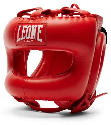 Zdjęcie produktu dla Kask bokserski THE GREATEST Leone1947 – czerwony, z pełną ochroną twarzy rozmiar L/XL