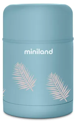 Zdjęcie produktu dla Miniland Terra Termoska na jedlo, 600ml, niebieska/palmy