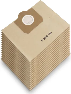 Produktbild von 10 Stück Papierfilterbeutel für Kärcher 6.959-130.0, WD3 Staubsaugerbeutel Filtertüten Beutel für WD3 1629 MV3 Premium A2201/2204/2504/2554/2251/2604 Staubsaugertüten Filterbeutel Paperbags