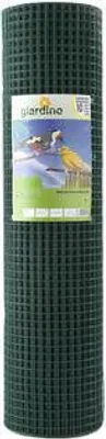 Obrázok produktu pre Zvarované sieťové pletivo, plastifikované, zelené, rozmer očiek 1,3 x 1,3 cm, rozmery 51 cm x 10 m, značka Giardino