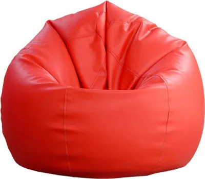 Image de Beanbag PLUS, simili cuir PU, rouge, H:120 / Ø90