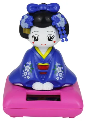 Produktbild von Wackelfigur Solar - Geisha sitzend - pink