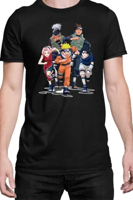 Produktbild von Herren T-Shirt Naruto Team 7 04, Man 4XL / Schwarz