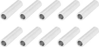 Produktbild von 10 Stück runde Abstandshalter aus Aluminiumlegierung, ohne Gewinde, 6 mm Außendurchmesser, 24 mm lang