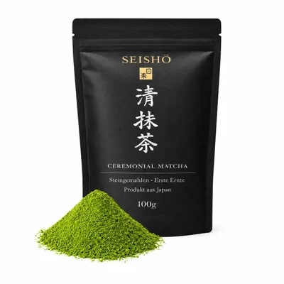 Obrázok produktu pre SEISHŌ Signature Ceremonial Matcha 100 g – Prémiový čaj matcha z Japonska – Ceremoniálny čaj matcha mletý na kamennom mlyne