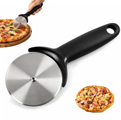 Pizzasnijder aus Edelstahl, abnehmbar, spülmaschinengeeignet, Silikongriff