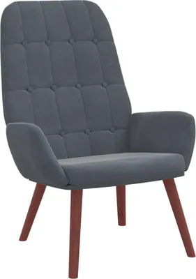 Zdjęcie produktu dla vidaXL Fotel Relax ciemnoszary aksamit