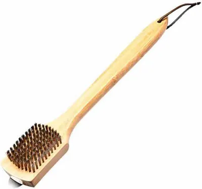 Produktbild von Holz Grillbürste Messing | 45cm