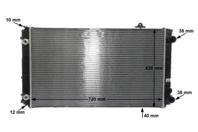 Produktbild von MAHLE Motorkühler (CR 853 000S) für A8 Kühler Motorkühlung